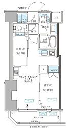 パークアクシス住吉ガーデンスクエア 2LDKの間取図画像