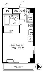 ローズガーデン立川 ワンルームの間取図画像