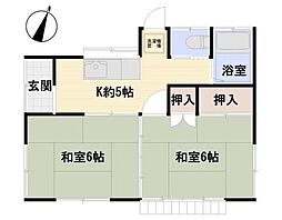 鈴木貸家 2Kの間取り