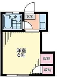 ドリームコーポ 1階1Kの間取り