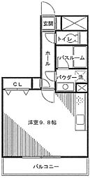プリムローズ東高円寺 1階ワンルームの間取り