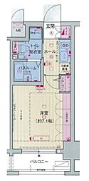 エステムプラザ品川サウスヒル 1Kの間取図画像