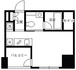 パークリュクス銀座8丁目mono ワンルームの間取図画像