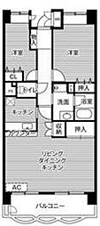 ビレッジハウス東松山タワー1号棟 2LDKの間取図画像