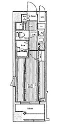 ガラ・ステーション岩本町North 11階1Kの間取り