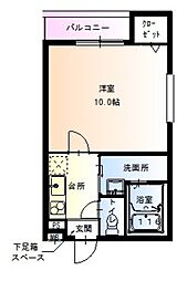 フジパレス出屋敷2番館 1Kの間取図画像