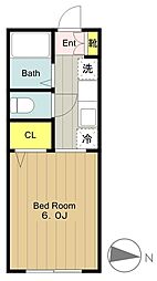 ワンダーランド（下柚木2） 1階1Kの間取り
