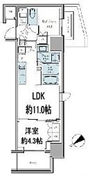 クレストコート東中野 2LDKの間取図画像