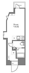 ライオンズマンション市谷薬王寺 ワンルームの間取図画像