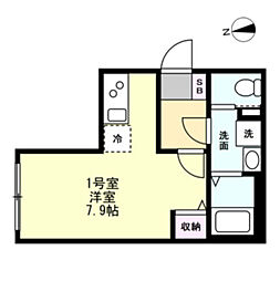相模原市緑区橋本4丁目アパート ワンルームの間取図画像