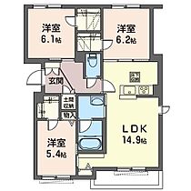 Ｓａｉｎｔ　Ｇｒａｃｅ 00101 ｜ 東京都武蔵野市境５丁目10-17（賃貸マンション3LDK・1階・74.49㎡） その2