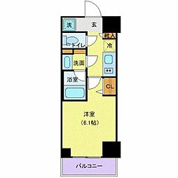 SAMTY-RESIDENCE鶴見中央 1Kの間取図画像