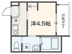 MELDIA南浦和IV 3階1Kの間取り