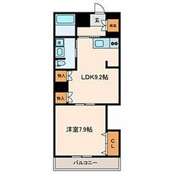 Zco並木ビル3rd 1LDKの間取図画像