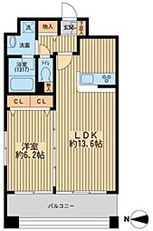 甲斐ヴィレッジ 1LDKの間取図画像