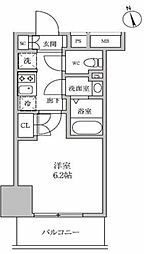 レジディア蒲田4 1Kの間取図画像