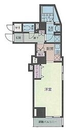 エオラス白金 3階ワンルームの間取り