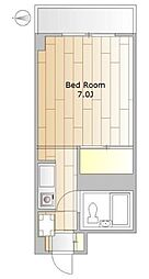 シーダーズフォレスト ワンルームの間取図画像