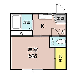 マルサコーポ 1Kの間取図画像