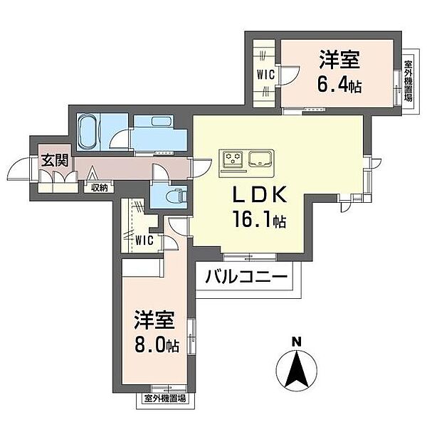 コート鵠 00202｜神奈川県藤沢市鵠沼橘２丁目(賃貸マンション2LDK・2階・70.58㎡)の写真 その2