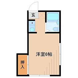 ハイムホシヤ 2階1Kの間取り