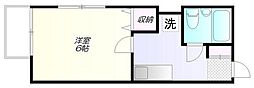 シティハイムグリーンヒル 1Kの間取図画像