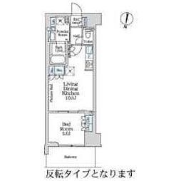 ロイヤルパークス赤羽ノース 5階1LDKの間取り