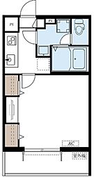 グレイス北松戸II 1階1Kの間取り