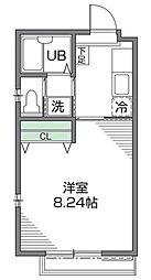 成城サイドヒル 2階1Kの間取り