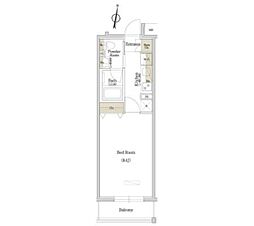 アーバネックス西新宿 502 5階1Kの間取り
