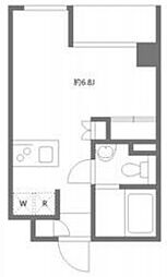 ガーデン代々木八幡 1階ワンルームの間取り