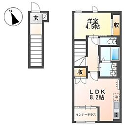グランプラム本町（ＧｒａｎＰｌｕｍ本町） 2階1LDKの間取り