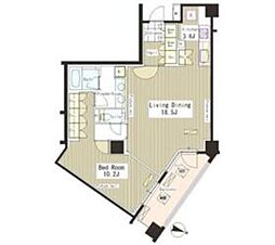ParkAxis恵比寿 1LDKの間取図画像