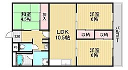 コーポフェニックス 3LDKの間取図画像