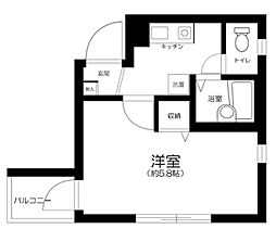 京急本線 新馬場駅 徒歩4分の賃貸マンション 3階1Kの間取り