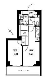 ザ・ケンジントン・レジデンスときわ台 1DKの間取図画像