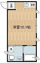メザンジュ ワンルームの間取図画像