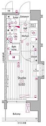 グランド・ガーラ大森2 1Kの間取図画像