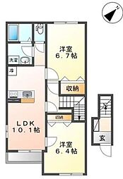 コンフォース 2LDKの間取図画像