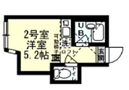 フォステリア平安 ワンルームの間取図画像