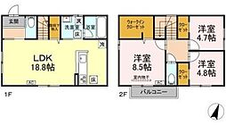 大野町2丁目戸建貸家F 3LDKの間取り