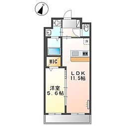 サンモール 2階1LDKの間取り