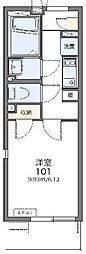 レオネクスト原木中山駅 1Kの間取図画像