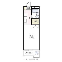ジュネススズキ ワンルームの間取図画像