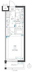 川崎市高津区千年マンション 1Kの間取図画像
