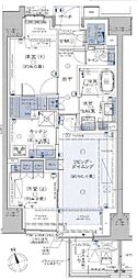 プラウド銀座東レジデンス 2LDKの間取図画像