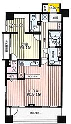 グローリオ桜木町音楽通り 1LDKの間取図画像