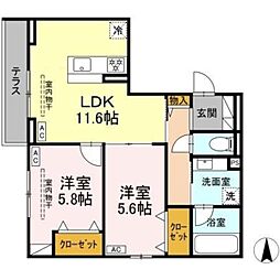 間取図画像 2LDK