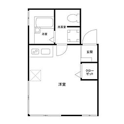 クレール千駄木 ワンルームの間取図画像