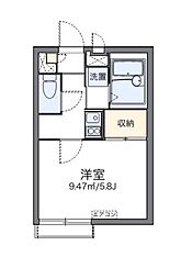 レオパレスモワピエス 1Kの間取図画像